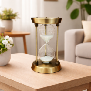 Brass Hourglass Table Décor