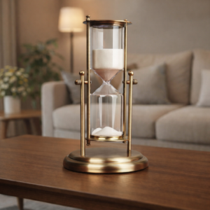 Regal Brass Hourglass Table Décor