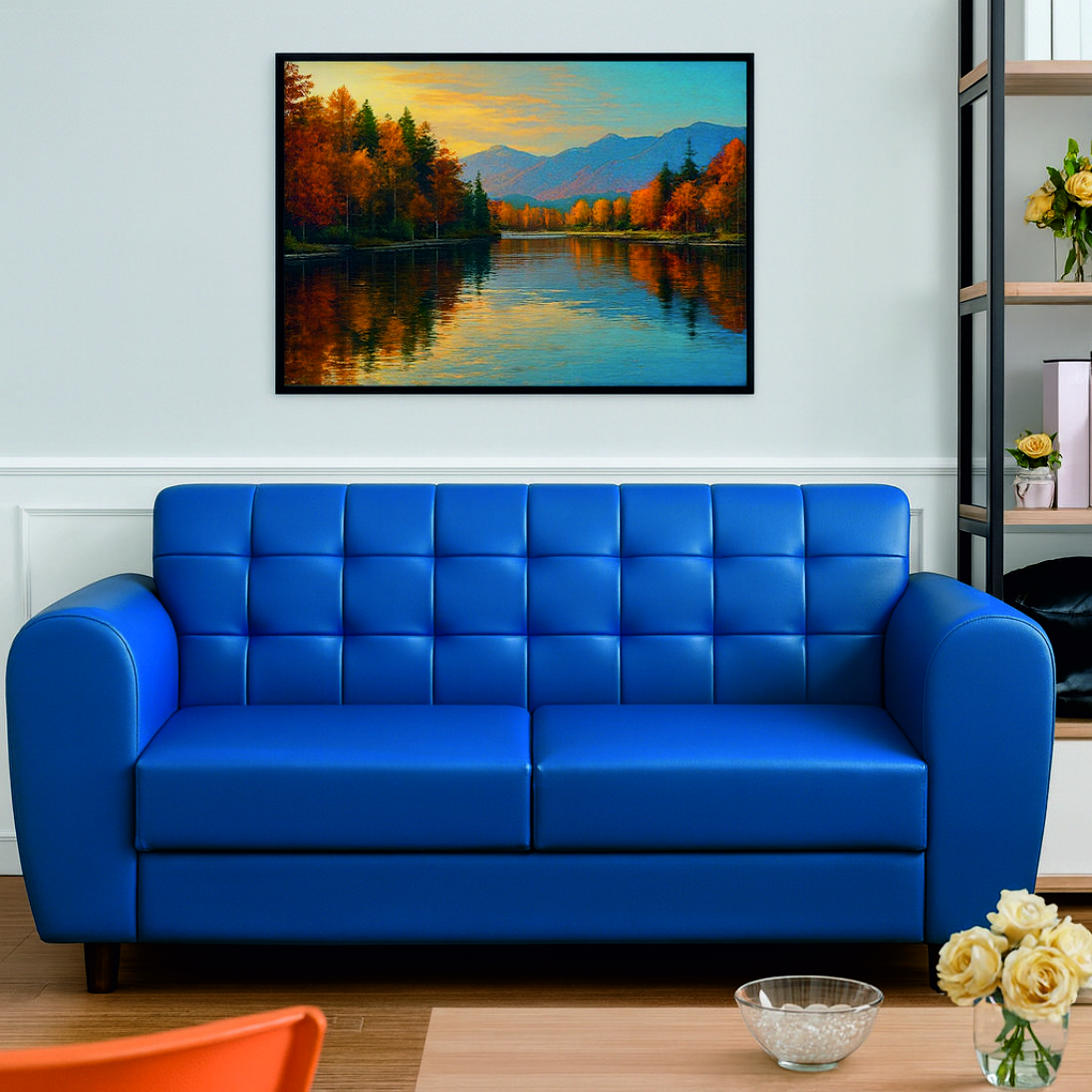 Tufted two-seater sofa