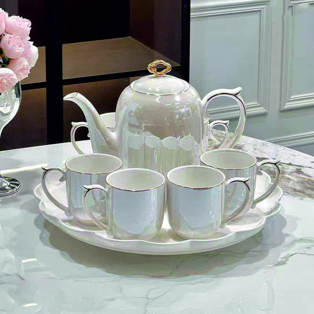 Ivory Elegance Ceramic Tea Set