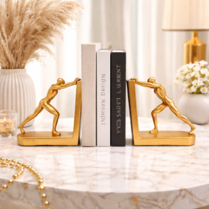 Atlas Push Golden Bookends (Set of 2)