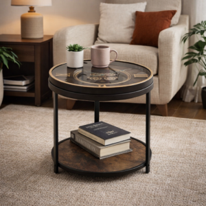 Vintage Luxe Clock Table