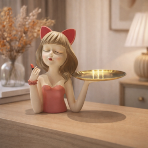 Chic Girl Jewelry Tray Sculpture