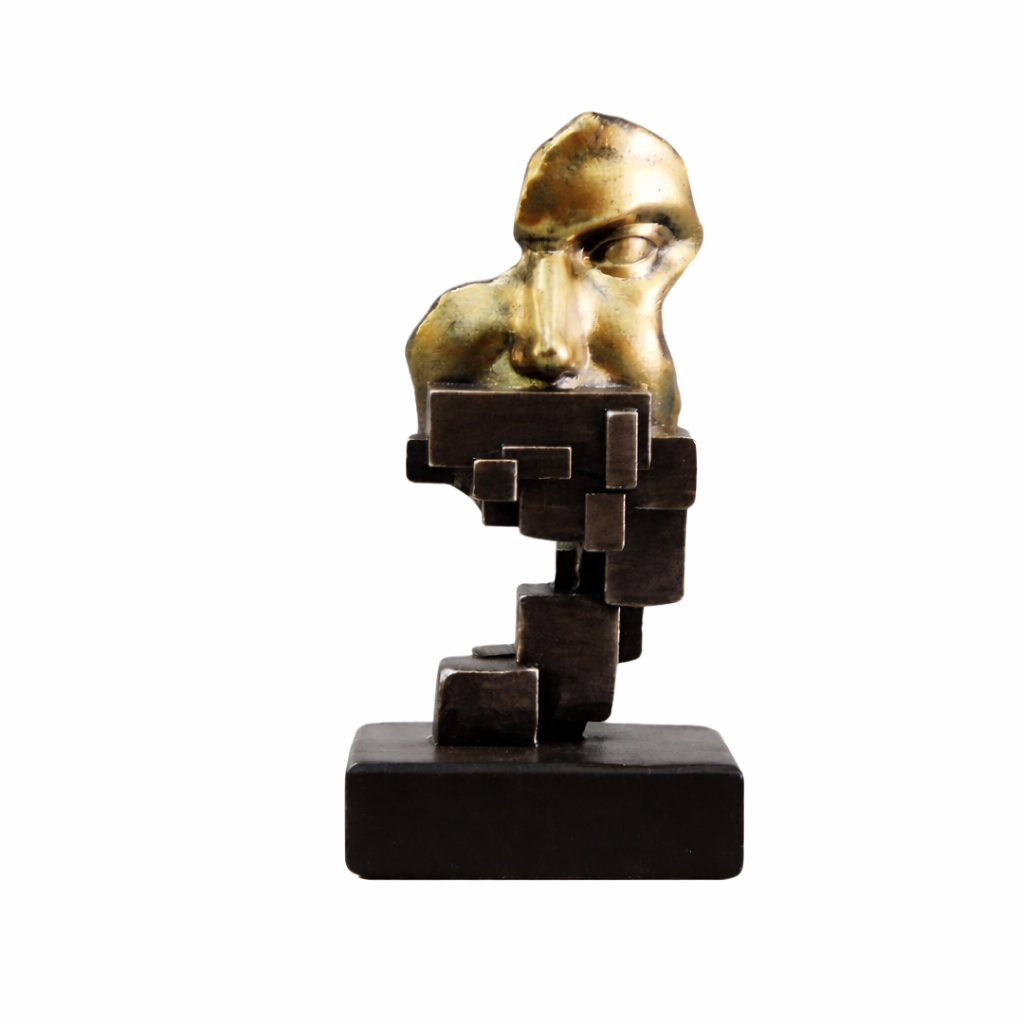 Modern Human Face Statue 2