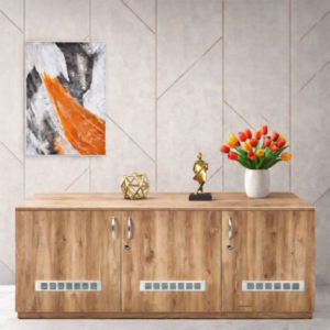 Modern Wooden 3-Door Storage Sideboard Cabinet