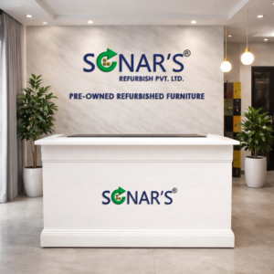 Reception Table – Modern Office Welcome Desk