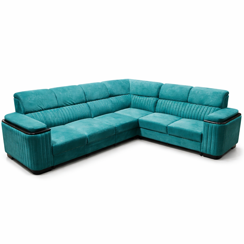 Velvet L-Type Sofa