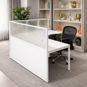 L-Shape Office Table with Partition
